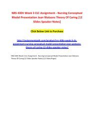 NRS 430V Week 3 CLC Assignment - Nursing Conceptual Model Presentation Jean Watsons Theory Of Caring [12 Slides Speaker Notes]