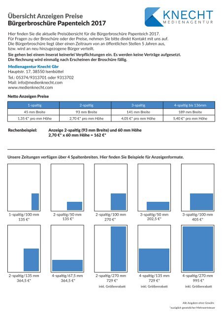 Preise Buergerbroschuere