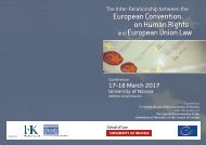 European Convention on Human Rights European Union Law