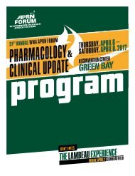 2017 WNA APRN Forum Pharmacology & Clinical Update