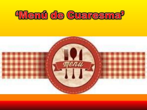 Menú de Cuaresma