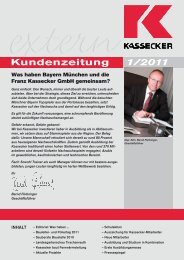 Kundenzeitung 1/2011 - Franz Kassecker GmbH
