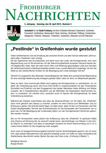 „Pestlinde“ in Greifenhain wurde gestutzt - Frohburg