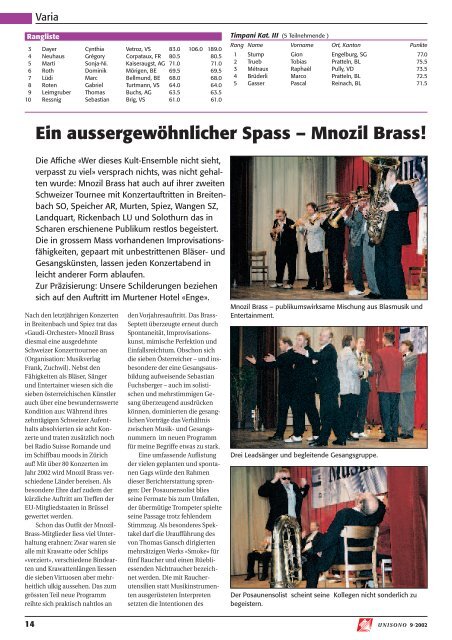 Josef Zinner - Schweizer Blasmusikverband