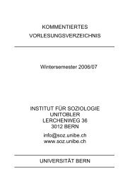 Fachschaft – will's fägt! - Institut für Soziologie - Universität Bern