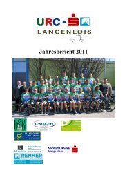 Jahresbericht 2011 (ohne Presseberichte) - beim URC Langenlois