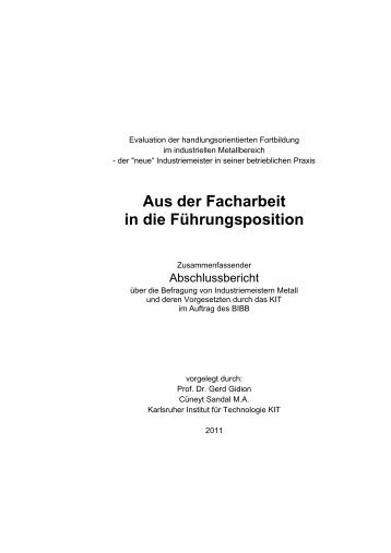 Facharbeitern in Führungspositionen - BiBB