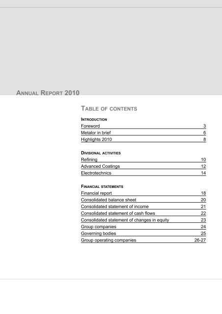 AnnuAl RepoRt 2010