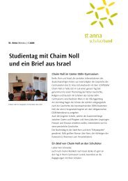 Studientag mit Chaim Noll und ein Brief aus Israel - St. Anna ...