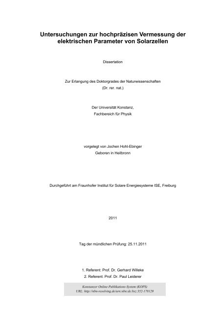 Dissertation zur erlangung des doktorgrades der medizin