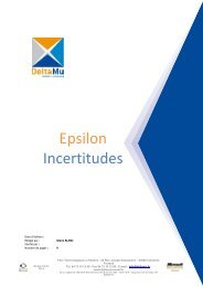 Démonstration du logiciel Epsilon Incertitudes. Jean ... - Eurofins