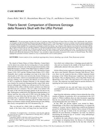 Titian's secret: Comparison of Eleonora Gonzaga Della ... - Library