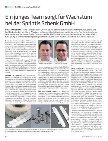 ein junges team sorgt für wachstum  - Sprintis