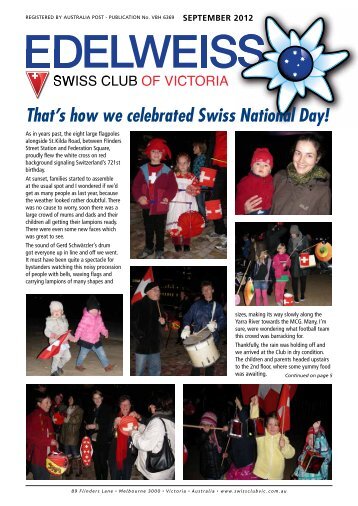 That's how we celebrated Swiss National Day! - Swiss Club of Victoria