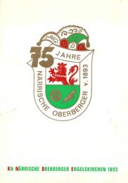 75 Jahre KG Närrische Oberberger e.V.