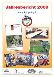 Jahresbericht 2009 Jahresb - Liechtensteiner Radfahrerverband