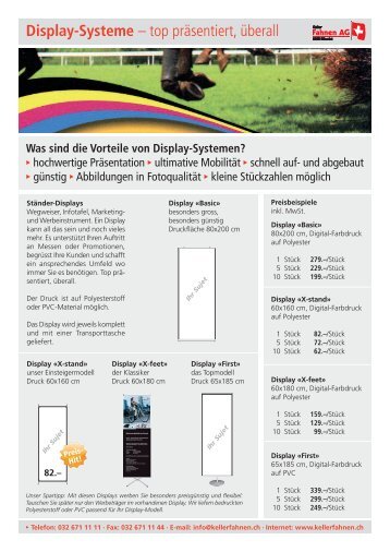 Display-Systeme – top präsentiert, überall - Keller Fahnen AG