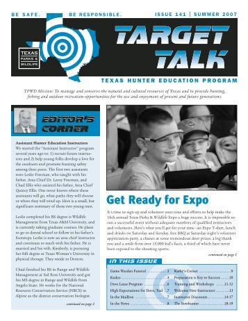 Target Talk Newsletter: Texas Hunter Education Program - Summer ...