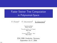 Faster Steiner Tree Computation in Polynomial-Space - Lita