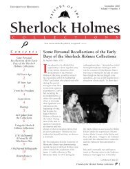 Sherlock Holmes C O L L E C T I O N S - University of Minnesota ...