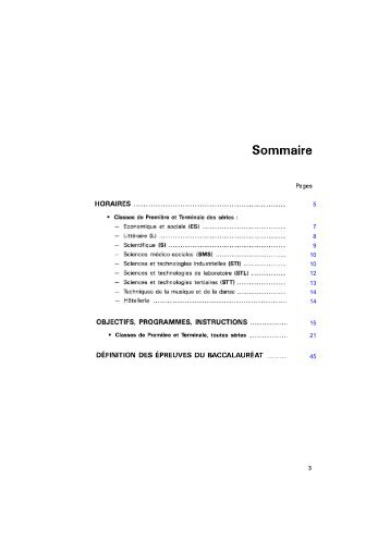 Classes de première et terminales - Cndp