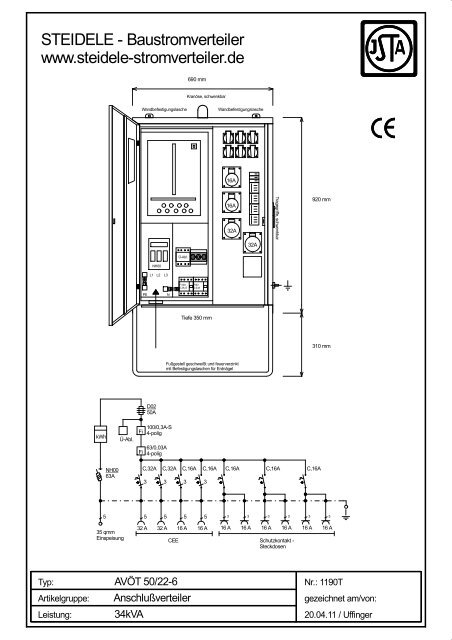 1190T - AVÖT 50-22-6.SKF - Steidele Stromverteiler