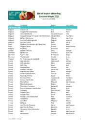 List of buyers a ending Cartoon Movie 2011