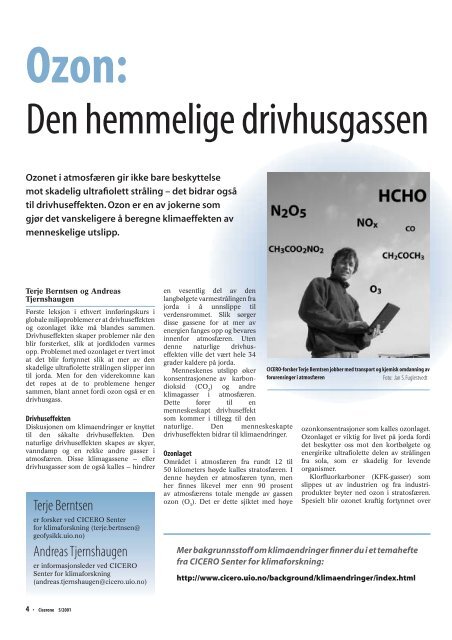 Les mer (pdf) - CICERO Senter for klimaforskning - Universitetet i Oslo