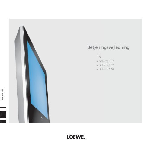 TV Betjeningsvejledning - Loewe