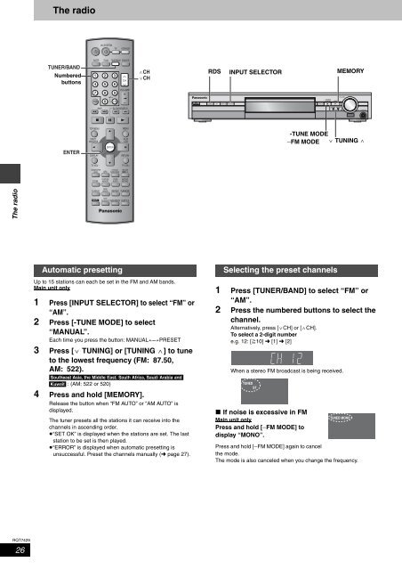 Panasonic SC-HT870 User Guide Manual Download Pdf