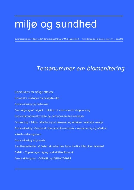 Temanummer om biomonitering - Sundhedsstyrelsens RÃ¥dgivende ...