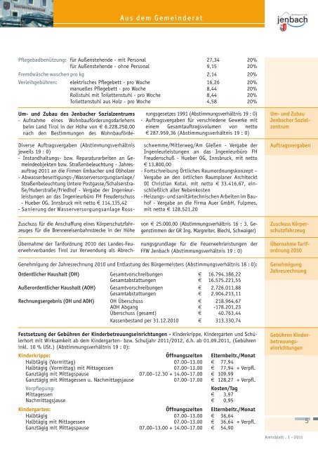 Amtsblatt Amtsblatt - Jenbach