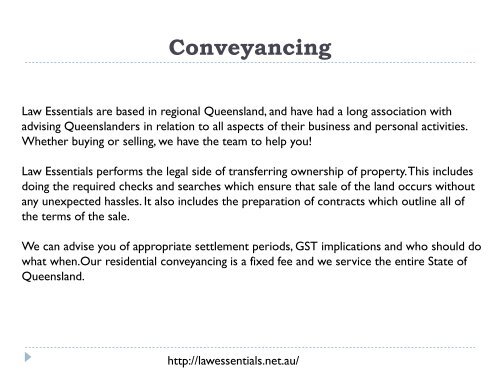 Conveyancing - Law Essentials