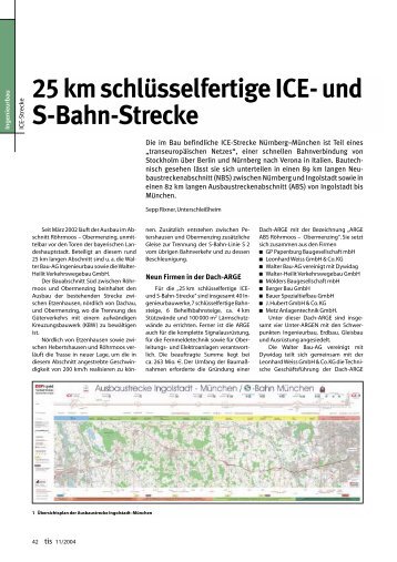 25km schlüsselfertige ICE- und S-Bahn-Strecke - Bauverlag
