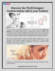 Discover the Thrill Designer Armlets Online Add to your Fashion