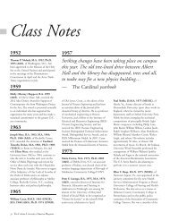Class Notes - CUA Magazine - Catholic University of America