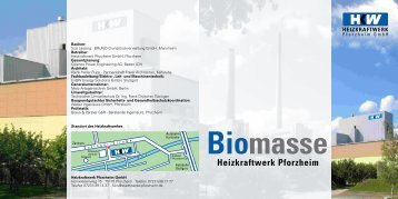 Heizkraftwerk Pforzheim Biomasse - Stadtwerke Pforzheim
