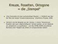 Kreuze, Rosetten, Oktogone = Die - Templerlexikon