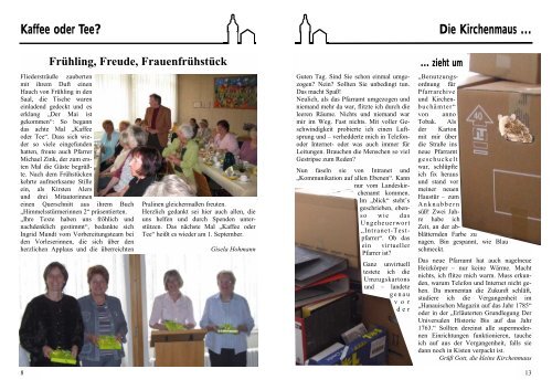 Gemeindebrief - Die Kirchengemeinden in HELSA