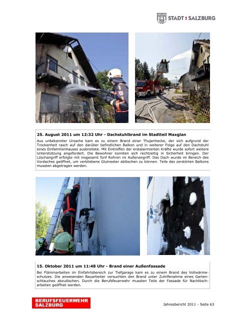 Brand eines Futtermittelsilos - Berufsfeuerwehr Salzburg