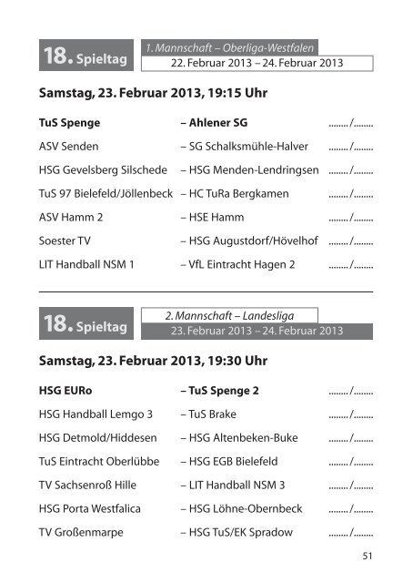 1.Spieltag - TuS Spenge