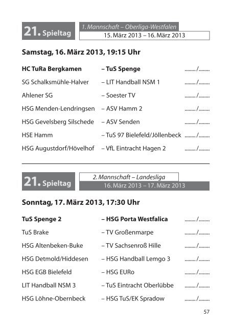 1.Spieltag - TuS Spenge