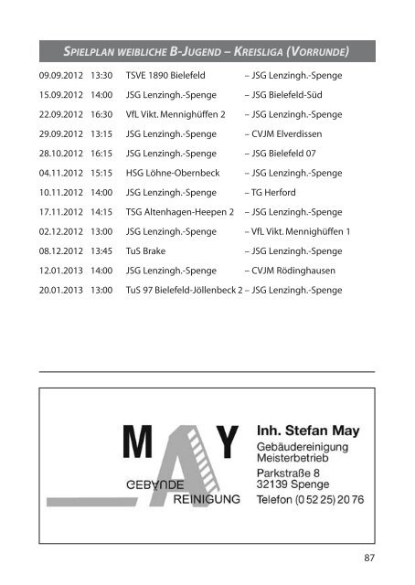 1.Spieltag - TuS Spenge