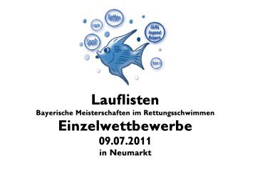 Lauflisten Einzelwettbewerbe - DLRG-Jugend Bayern