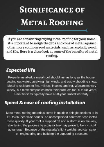 Significance of Metal Roofing