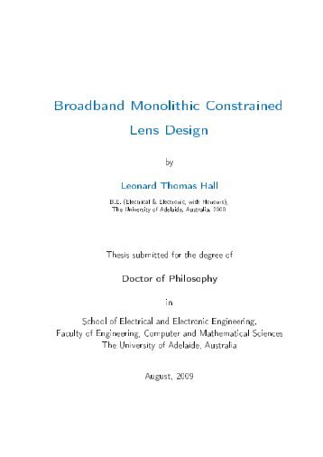 Broadband Monolithic Constrained Lens Design - Digital Library ...