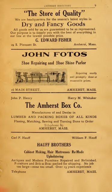 1917 Amherst & Hadley Directory - RootsWeb