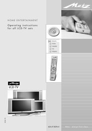 METZ Milos 26 32 37 S LCD television Operating Instruction Manual.