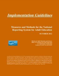 NRS Implementation Guidelines - National Reporting System