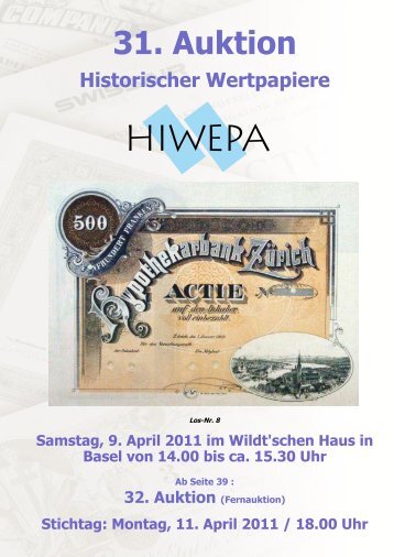 31. Auktion - HIWEPA AG